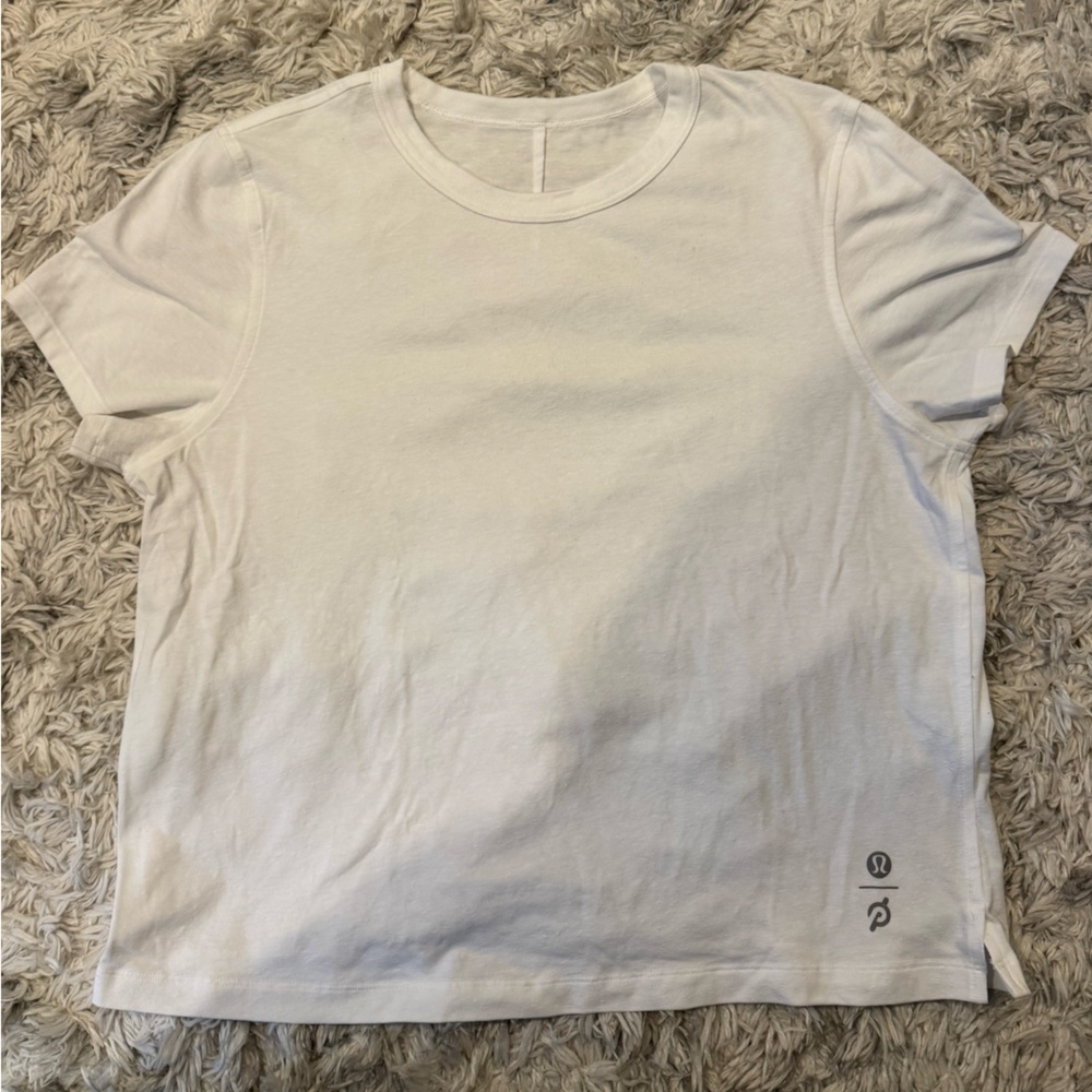 Peloton Lululemon White Short Sleeve Shirt